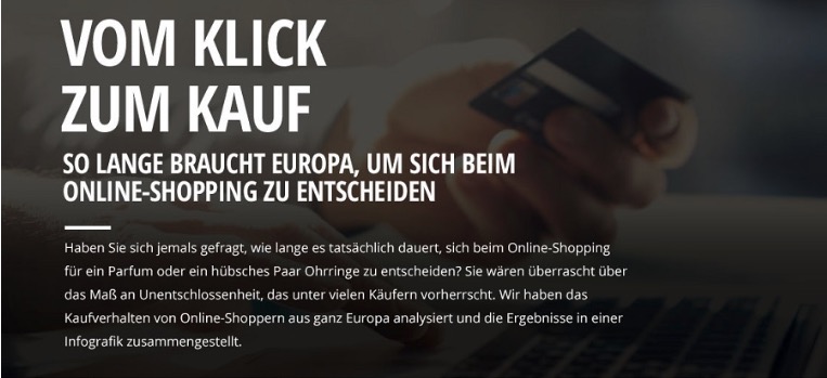[Infografik] – Vom Klick zum Kauf – So lange braucht Europa, um sich beim Online-Shopping zu entscheiden